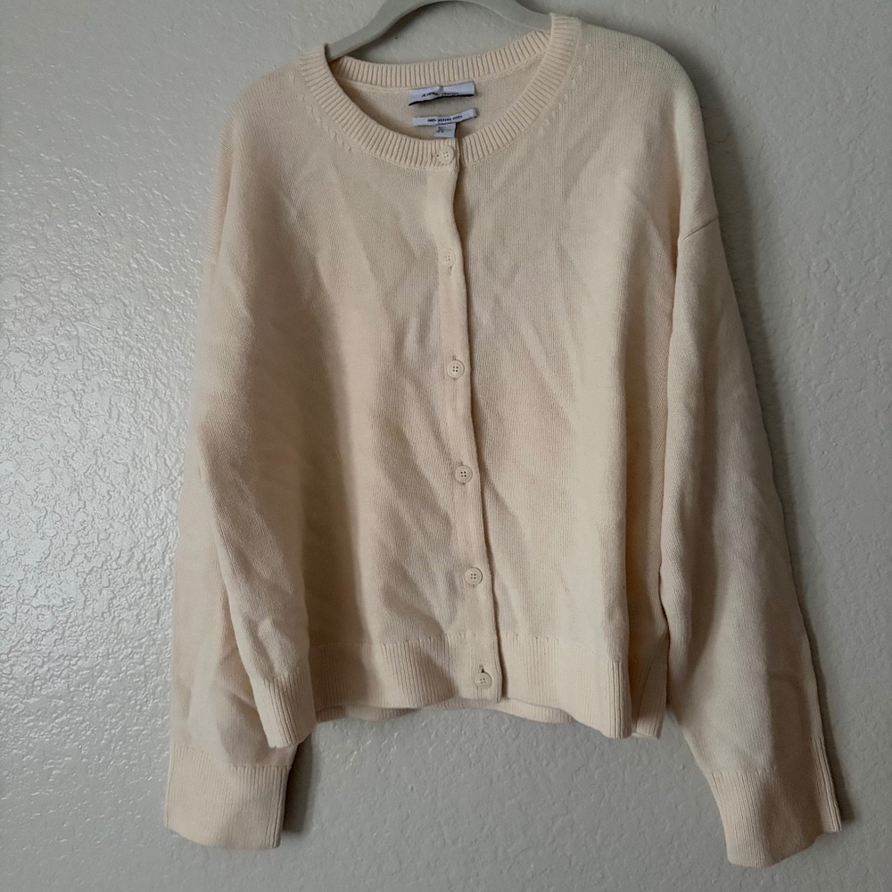 & Other Stories Boxy Merino Wool Cardigan Size XL